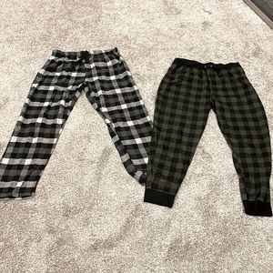Two pair of pajama bottoms